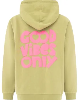 Zwillingsherz - Hoodie good vibes, grün