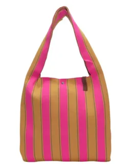 Lot 83 - Tasche Lois 196, pink-senf gestreift